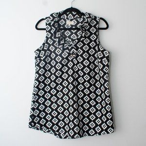 Mudpie Sleeveless Ruffled Accented Blouse Size Medium